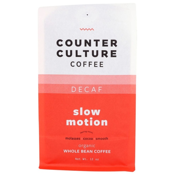 COUNTER CULTURE: Slow Motion Decaf Coffee Bean, 12 oz