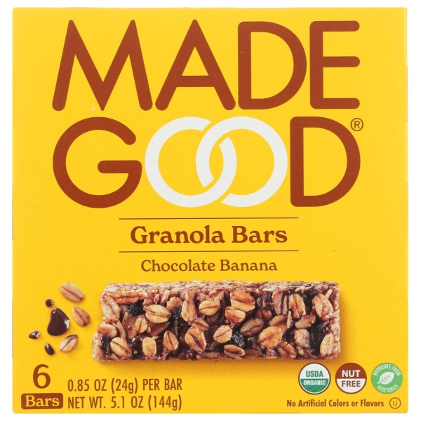 MADEGOOD: Chocolate Banana Granola Bars, 5.1 oz