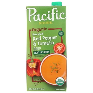 PACIFIC FOODS: Organic Soup Roasted Red Pepper and Tomato Light in Sodium, 32 oz