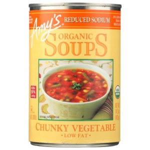 AMYS: Organic Chunky Vegetable Soup Reduced Sodium, 14.3 oz