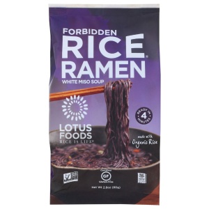 LOTUS FOODS: Forbidden Rice Ramen With White Miso Soup, 2.8 oz