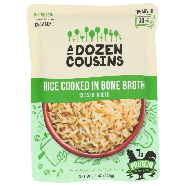 A DOZEN COUSINS: Classic Broth Rice Cooked In Bone Broth, 8 oz