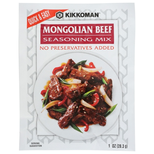 KIKKOMAN: Mongolian Beef Seasoning Mix, 1 oz