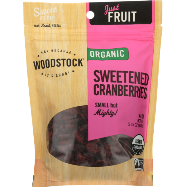 WOODSTOCK: Cranberries Sweet Dried, 5.25 OZ