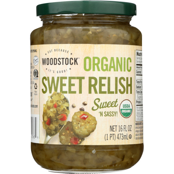 WOODSTOCK: Relish Sweet Org, 16 OZ