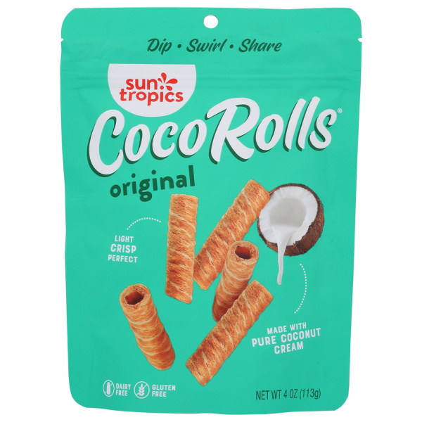 SUN TROPICS: Cookie Coconut Wafer Roll Original, 4 oz