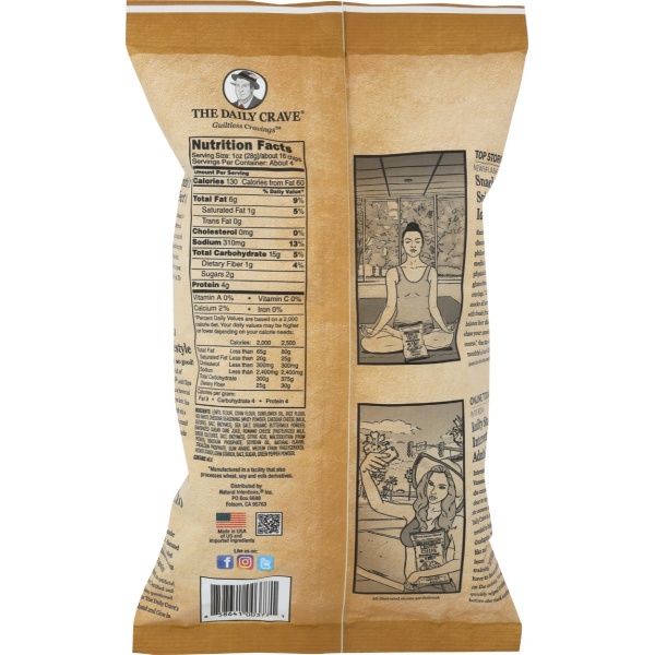 THE DAILY CRAVE: Aged White Cheddar Lentil Chips, 4.25 oz - Image 3