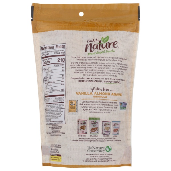 BACK TO NATURE: Vanilla Almond Agave Granola, 11 oz - Image 4