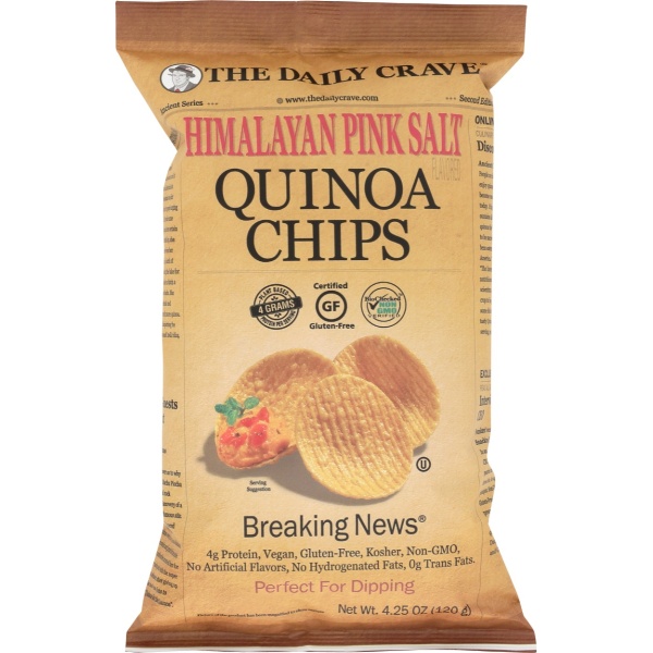 THE DAILY CRAVE: Quinoa Chips Himalayan Pink Salt, 4.25 oz