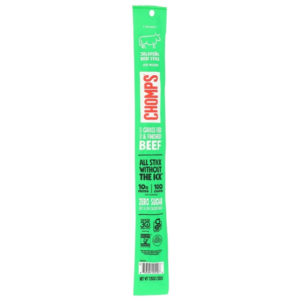 CHOMPS: Jalapeno Beef Stick, 1.15 oz