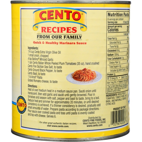 CENTO: Italian Whole Peeled Plum Tomatoes, 35 oz - Image 4