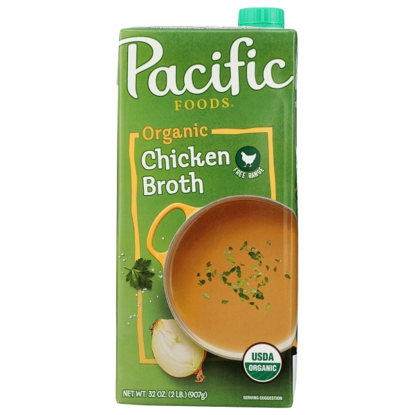 PACIFIC FOODS: Organic Free Range Chicken Broth, 32 oz