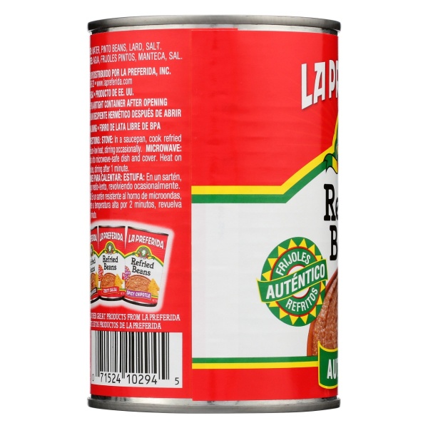 LA PREFERIDA: Authentic Refried Pinto Beans, 16 oz - Image 2