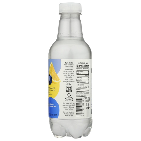 HINT: Blueberry Lemon Hint Water, 16 fo - Image 3