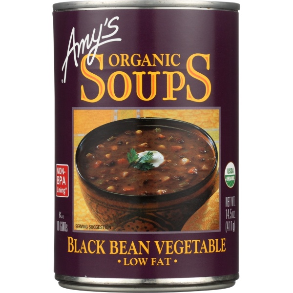 AMYS: Organic Black Bean Vegetable Soup, 14.5 oz