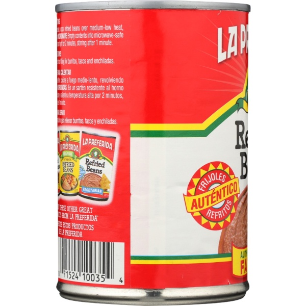 LA PREFERIDA: Fat Free Refried Beans, 16 oz - Image 2