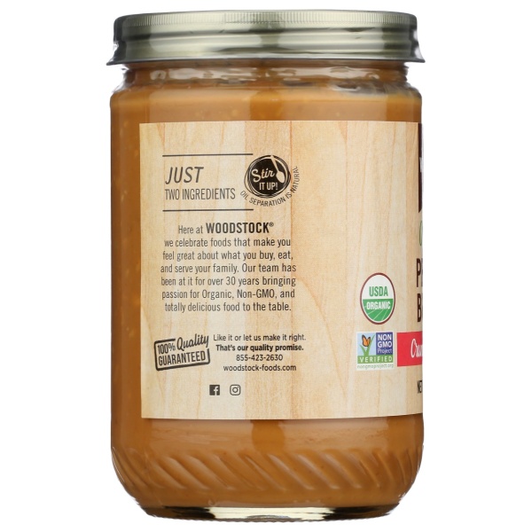 WOODSTOCK: Organic Crunchy Peanut Butter Salted, 16 oz - Image 2