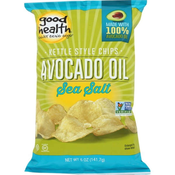 GOOD HEALTH: Avocado Oil Sea Salt Kettle Style Chips, 5 oz