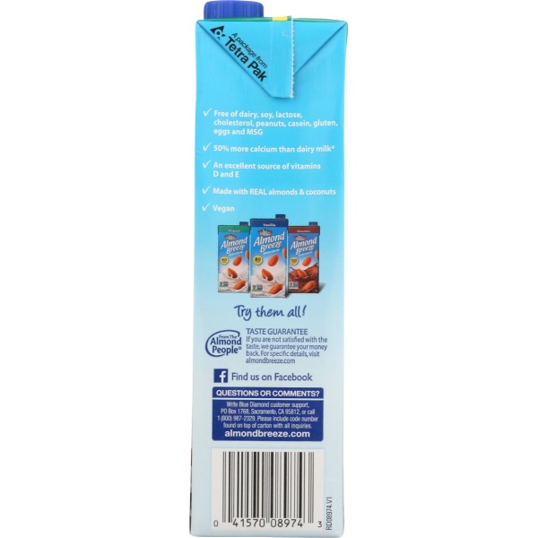 BLUE DIAMOND: Shelf Stable Original Almondmilk Coconutmilk, 32 fo - Image 2