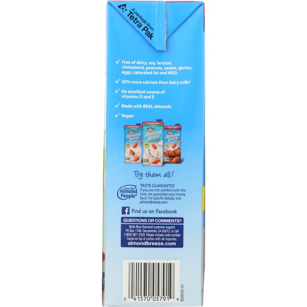 BLUE DIAMOND: Shelf Stable Unsweetened Vanilla Almondmilk, 64 fo - Image 2