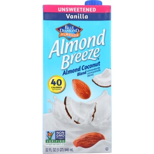 BLUE DIAMOND: Unsweetened Vanilla Almondmilk Coconutmilk, 32 fo