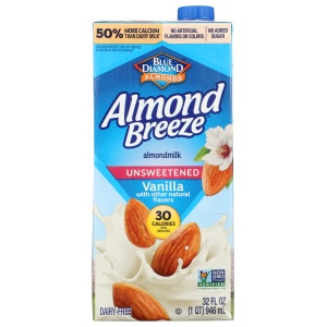BLUE DIAMOND: Unsweetened Vanilla Almondmilk, 32 fo